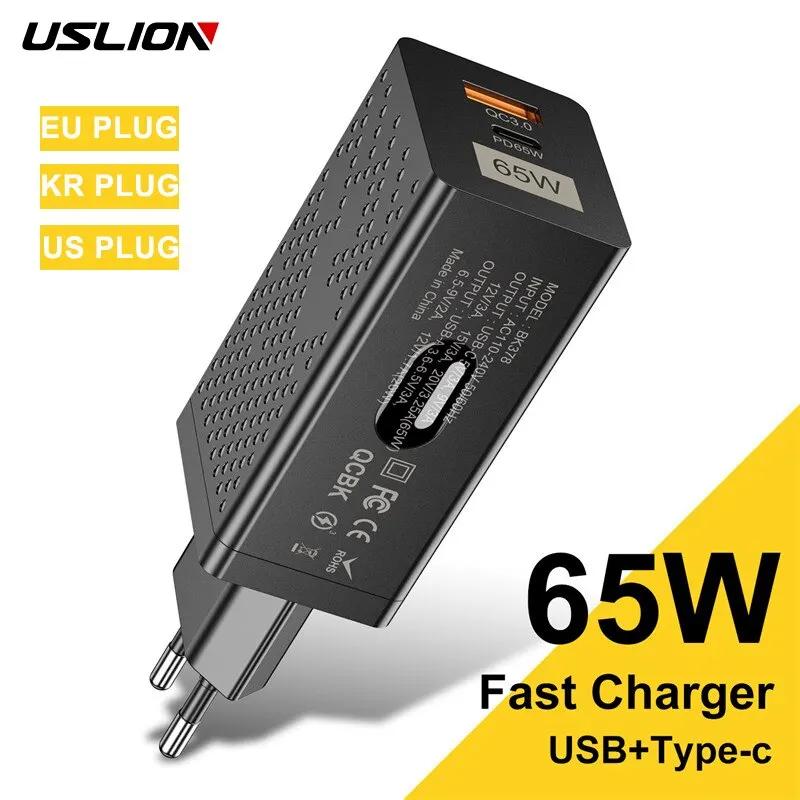 USLION GaN   4.0 3.0 C Ÿ PD USB , KR ̱ EU ÷, Ʈ  14 13  ޴  , 65W